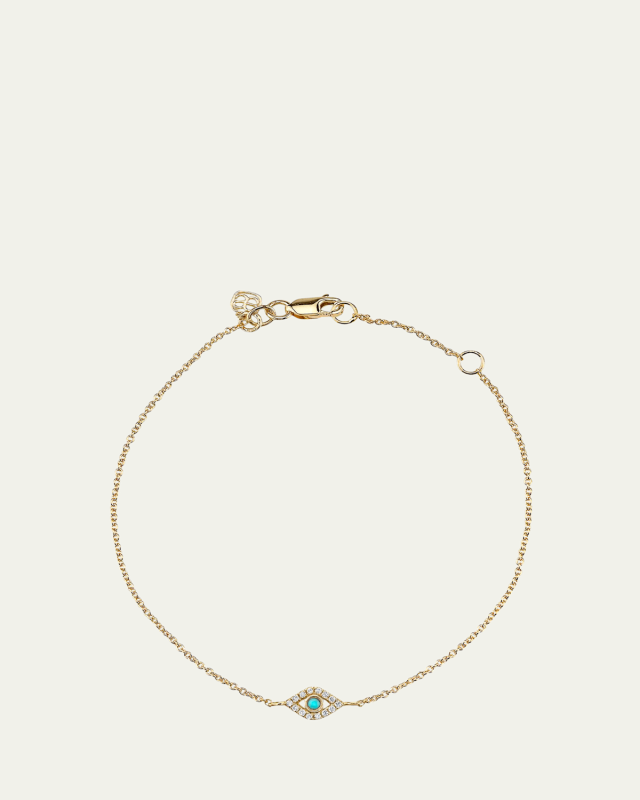 Small Diamond Evil Eye Bracelet